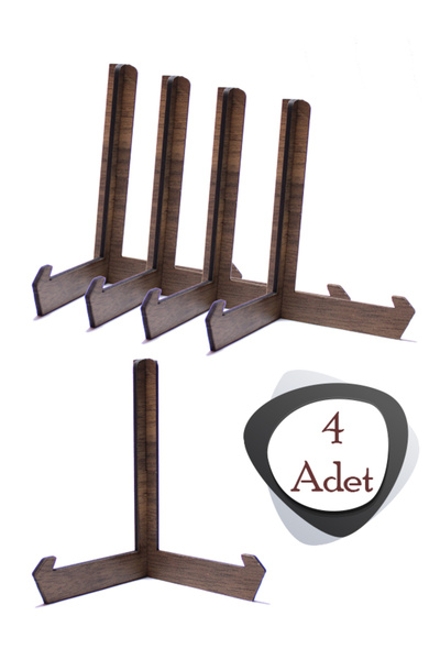Aoz atölye Çerçeve Tabak Teşhir Ayağı Stand Ahşap Stand Kaide Ayak 20 cm Şöva...