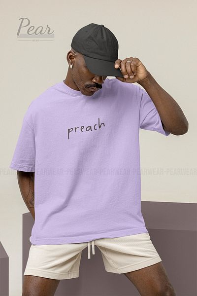 Pear Wear Μπλουζάκι Unisex Preach Printed Oversize