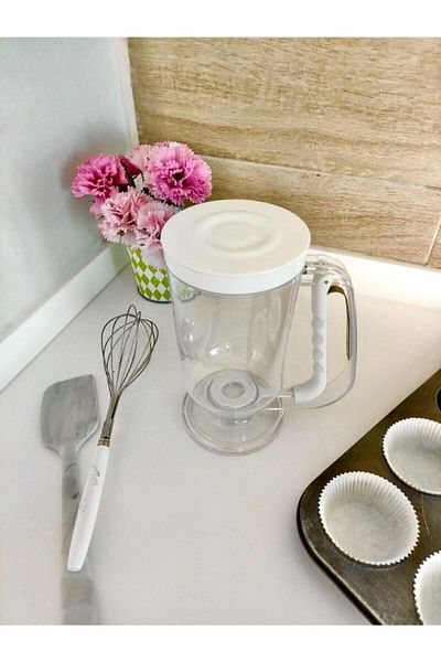 Keven Home Scale Dough Portioner - Practical Spill Adjuster - Luxury Pancakes Dispenser - White - Bpa Free!