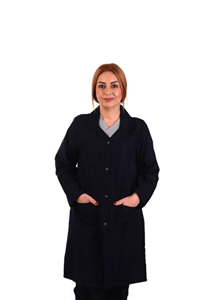 mervem Kadın Lacivert Çıtçıtlı Önlük