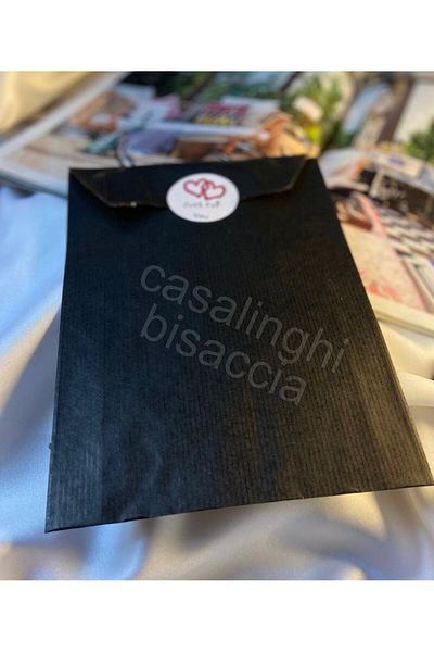 CASALINGHI Black Banded Gift Package Banded Black Gift Package 15*4*21 cm - 5 Pieces