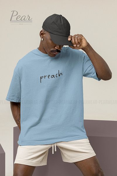 Pear Wear Μπλουζάκι Unisex Preach Printed Oversize