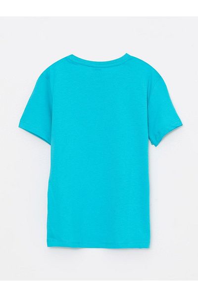 LC Waikiki Băiat - Tricou cu mânecă scurtă din bumbac imprimat cu decolteu