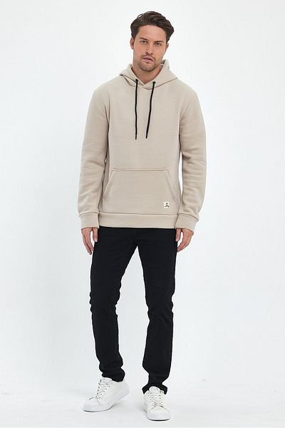 PELİTİSS Μακρυμάνικο με κουκούλα Kangaroo Pocket Sweat 3 Thread Άνετη εφαρμογή