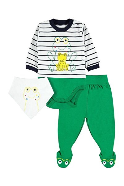 Albimini Erkek Bebek 3'lü Takım 0-6 Ay Yeşil