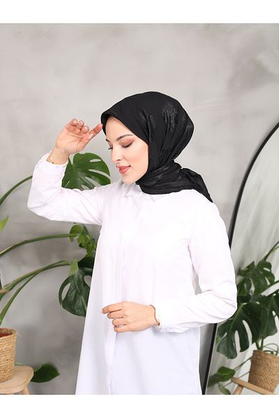 Golden Rose وشاح شيفون جاكار - مقاس مريح