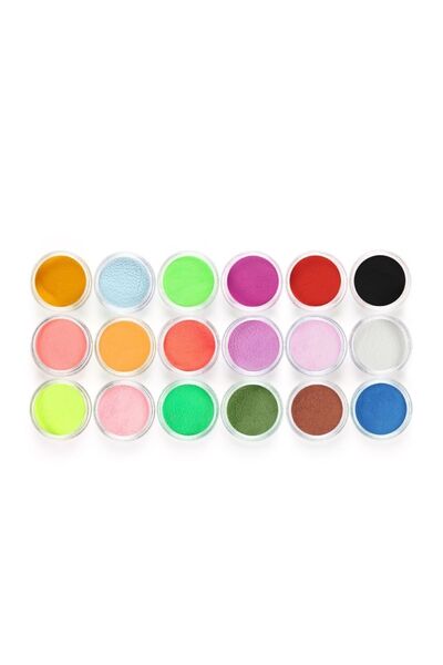 Coscelia 18 Adet Neon Akrilik Toz Küçük Akrilik Toz Seti