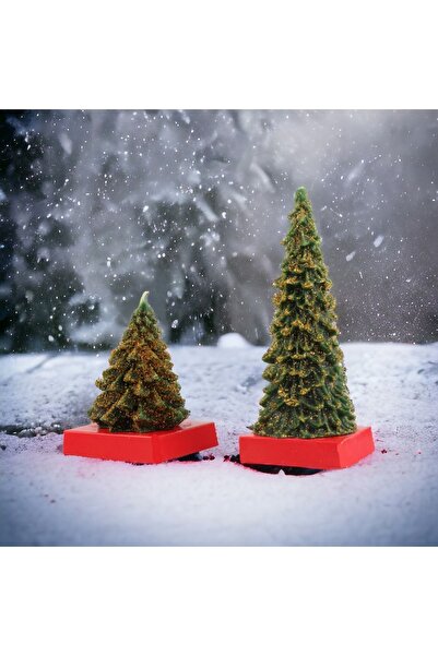 Moi Art Design 2 Pack Pine Tree Decorative Christmas Candle Special Gift Cand...