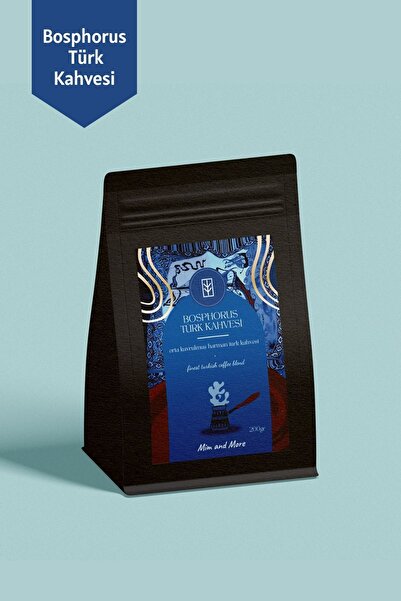 Mim and More Bosphorus Turkish Coffee, Bosphorus Orta Kavrulmuş Harman Türk Kahvesi, 200 gr