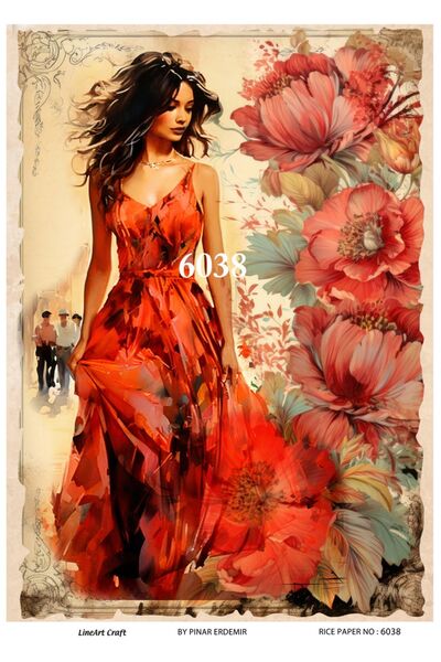 LİNEART Pirinç Dekopaj Kağıdı No:6038- 29X42cm