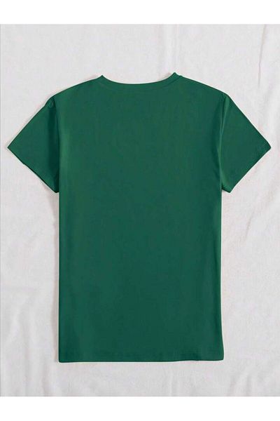 TRENDKOLİK Trend Selection - Tricou oversize pentru damă, cu decolteu, cu imprimeu Stronger