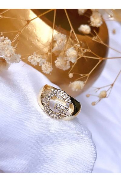 KBC STORE kBC letter G Jewelled letter Ring