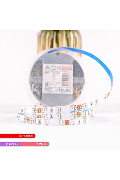 ACK Şerit Led 60 Led'li Kırmızı Işık 12 VOLT 5 Metre As01-00804