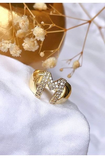 KBC STORE letter M kBC Jewelled letter Ring