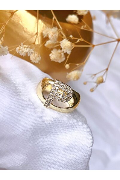 KBC STORE حرف P KBC خاتم مرصع بالأحجار