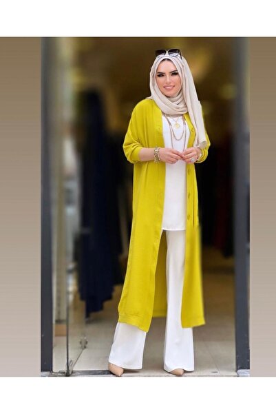 Yaren Moda Kadın uzun düğmeli ceket(standart bedendir)