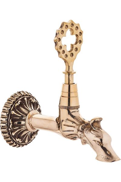 İSAOĞLU YAPI Kurna Tap Gold Special Design Bath Faucet Brass Kurna Faucet Gold