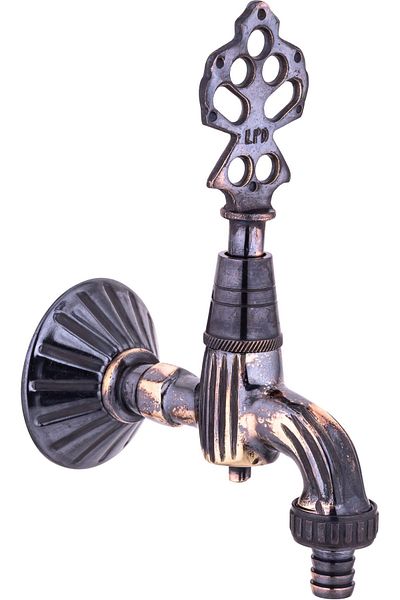 İSAOĞLU YAPI Black Crane Tap with Hose Connection Apparatus Black Bath Tap Complete Brass