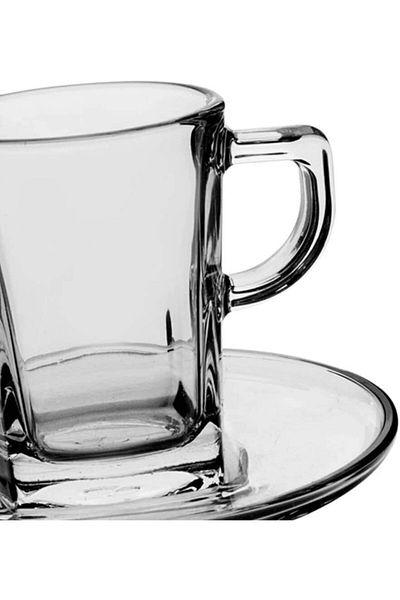 Paşabahçe Set of 6 Carre Turkish Coffee Cups