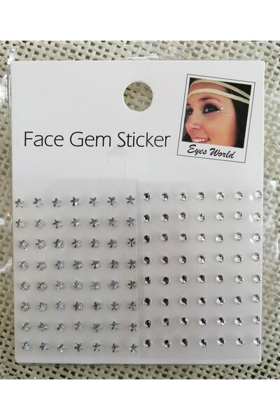 GÜLPEŞE Vücut Ve Yüz Taşı Stickers 100 Adet Kristal Tr-101