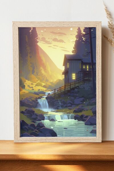 Luna Marissa Αφίσα τοπίων - Αφίσα τοίχου από γυαλιστερό χαρτί χωρίς πλαίσιο