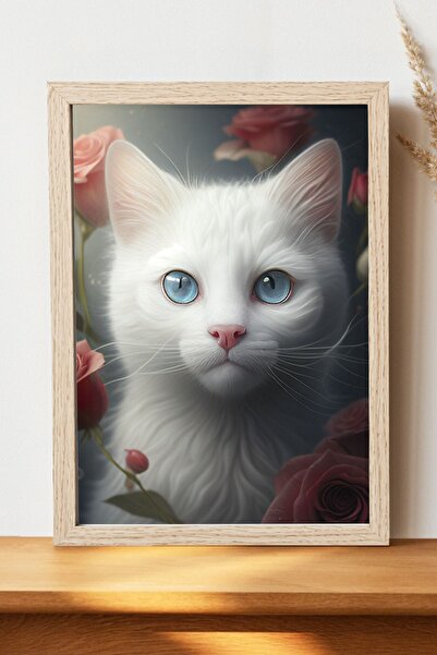 Luna Marissa Εικονογράφηση αφίσας γάτας - Αφίσα ψηφιακής τέχνης από χοντρό χα...