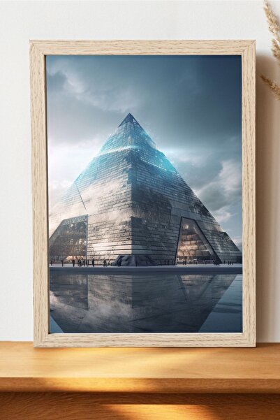 Luna Marissa Αφίσα με φουτουριστικές αιγυπτιακές πυραμίδες - Αφίσα ψηφιακής τ...