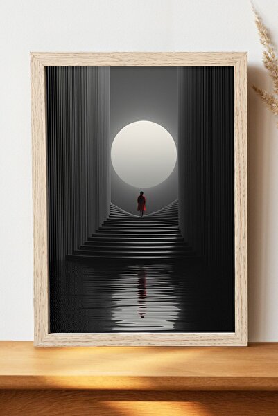 Luna Marissa Σουρεαλιστική μινιμαλιστική αφίσα - Αφίσα τοίχου από γυαλιστερό ...