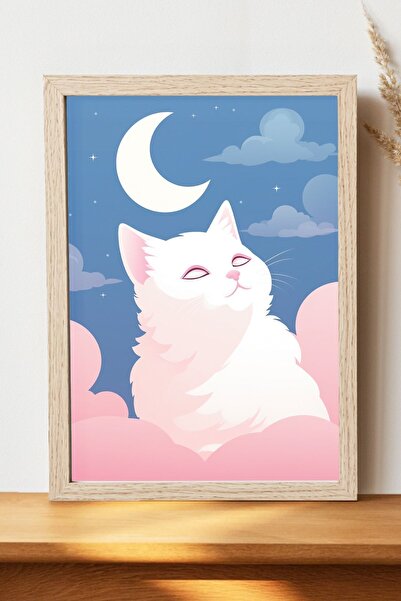 Luna Marissa Καλλιτεχνική αφίσα γάτας - Αφίσα τοίχου από γυαλιστερό χαρτί χωρ...