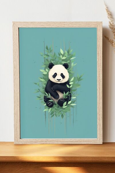 Luna Marissa Αφίσα Panda - Αφίσα τοίχου από γυαλιστερό χαρτί χωρίς πλαίσιο