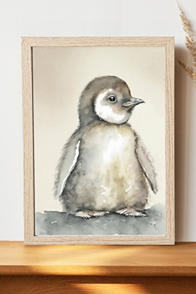 Luna Marissa Αφίσα Baby Penguin - Αφίσα ψηφιακής τέχνης από χοντρό χαρτί χωρί...