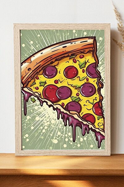 Luna Marissa Πινακίδα πίτσας - Ψηφιακή αφίσα τέχνης από χοντρό χαρτί χωρίς πλ...