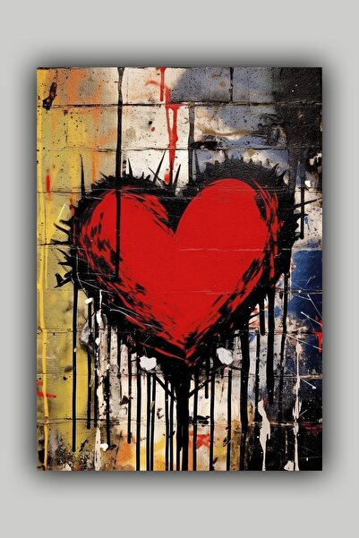 Luna Marissa Αφίσα τοίχου χωρίς πλαίσιο με καρδιά γκράφιτι