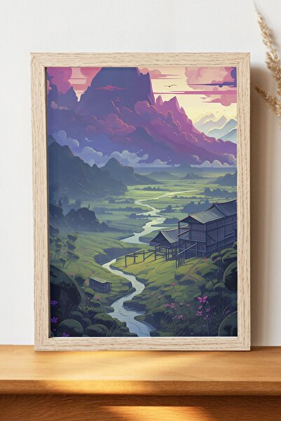 Luna Marissa Αφίσα τοπίων - Αφίσα τοίχου από γυαλιστερό χαρτί χωρίς πλαίσιο