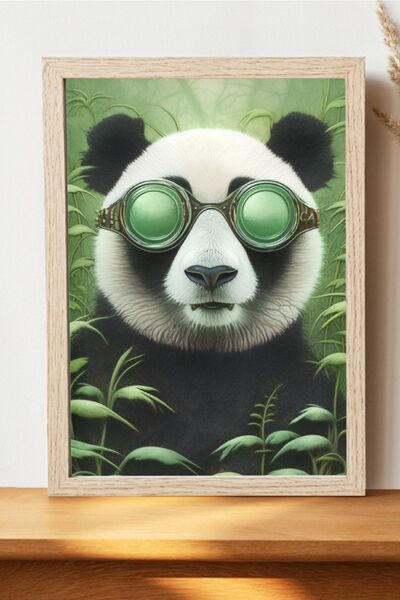Luna Marissa Αφίσα Panda με γυαλιά - Αφίσα ψηφιακής τέχνης από χοντρό χαρτί χ...