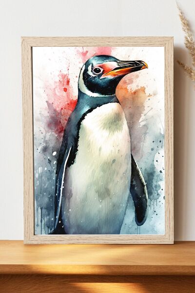 Luna Marissa Αφίσα πιγκουίνων - Αφίσα ψηφιακής τέχνης από γυαλιστερό χαρτί χω...
