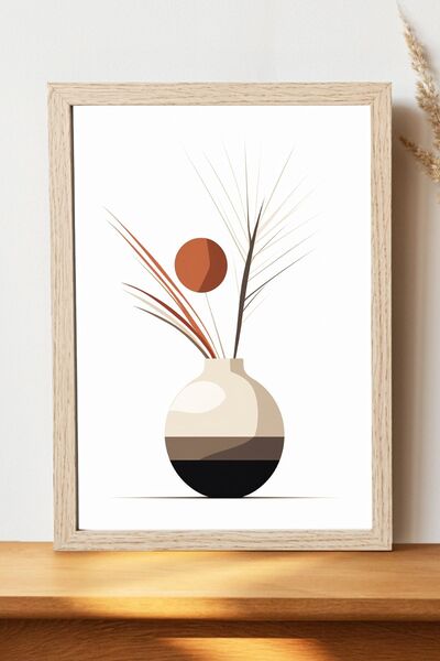 Luna Marissa Μίνιμαλ αφίσα βάζου - Αφίσα τοίχου από γυαλιστερό χαρτί χωρίς πλ...