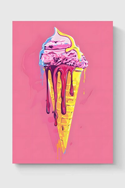 Luna Marissa Ρετρό αφίσα παγωτού χωρίς πλαίσιο τοίχου
