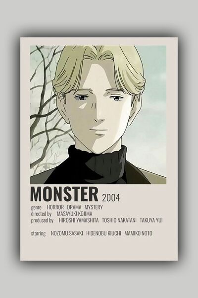 Luna Marissa Monster Beyaz Anime Poster - Çerçevesiz Duvar Posteri