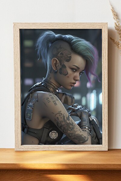 Luna Marissa Αφίσα Cyberpunk - Αφίσα τοίχου από γυαλιστερό χαρτί χωρίς πλαίσιο