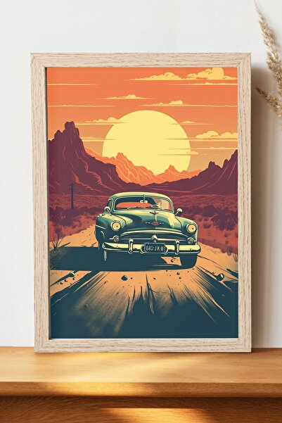 Luna Marissa Vintage αφίσα αυτοκινήτου - Αφίσα αυτοκινήτου από γυαλιστερό χαρ...