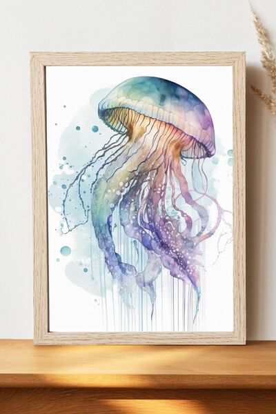 Luna Marissa Αφίσα με μέδουσες - Αφίσα τοίχου από γυαλιστερό χαρτί χωρίς πλαίσιο