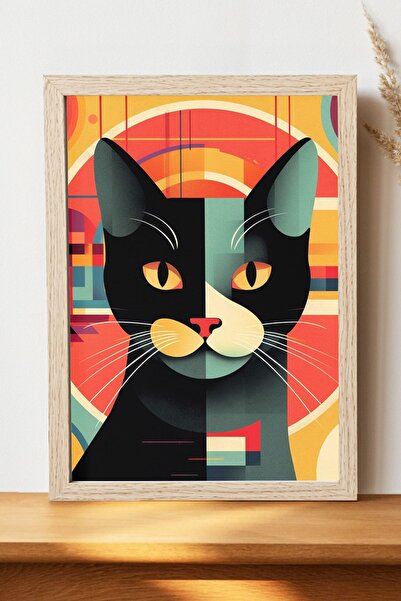 Luna Marissa Αφίσα γάτας - Αφίσα τοίχου από γυαλιστερό χαρτί χωρίς πλαίσιο