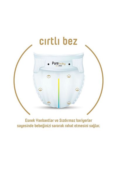 Sleepy Pure Baby Organic Baby Diapers 2 Pack Jumbo Size 4 7-16 Kg 52 Pieces