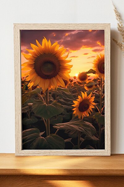 Luna Marissa Αφίσα ηλίανθου - Αφίσα τοίχου από γυαλιστερό χαρτί χωρίς πλαίσιο