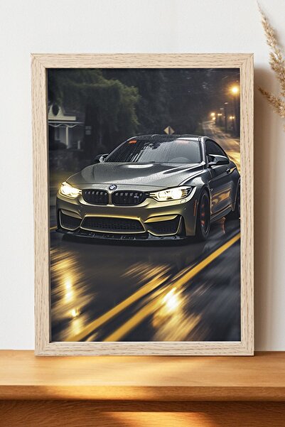 Luna Marissa Gri BMW Poster - Çerçevesiz Parlak Kağıt Araba Posteri
