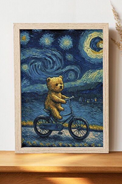 Luna Marissa Αφίσα Van Gogh Teddy Bear - Αφίσα ψηφιακής τέχνης από χοντρό χαρ...