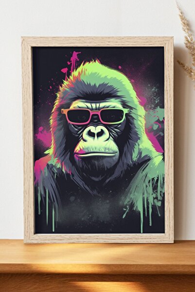 Luna Marissa Αφίσα Gorilla with Glasses - Αφίσα ψηφιακής τέχνης από χοντρό χα...