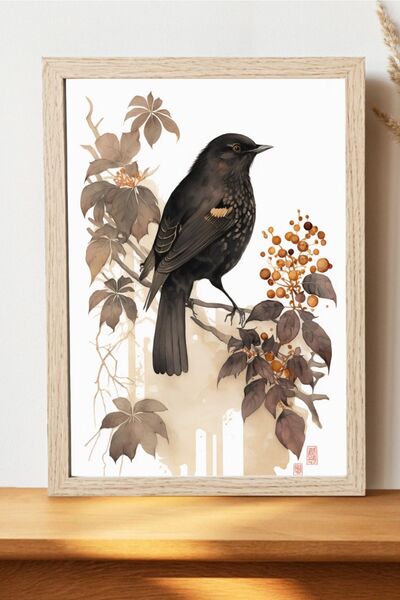 Luna Marissa Καλλιτεχνική αφίσα πουλιών - Διακοσμητική αφίσα από γυαλιστερό φ...