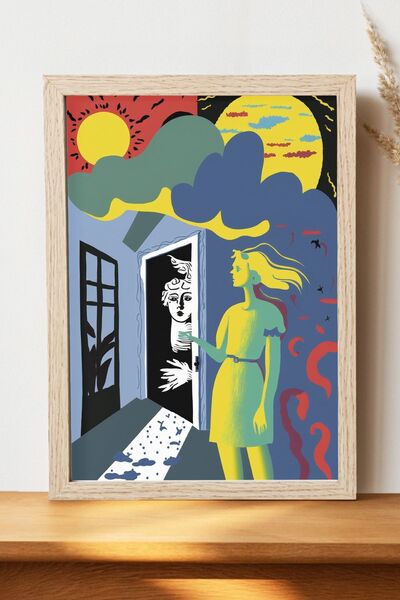 Luna Marissa Σουρεαλιστική γυναικεία αφίσα - Χοντρό χαρτί χωρίς πλαίσιο, ψηφι...